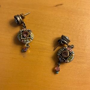Multi color crystal earrings
